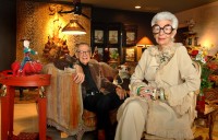 Carl and Iris Apfel in their Palm Beach home, May 10, 2007.