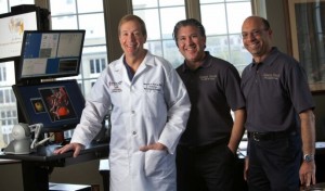 Dr. Warren Selman, left, with inventors Moty Avisar and Alon Geri. Photo by Keith Berr Photography
