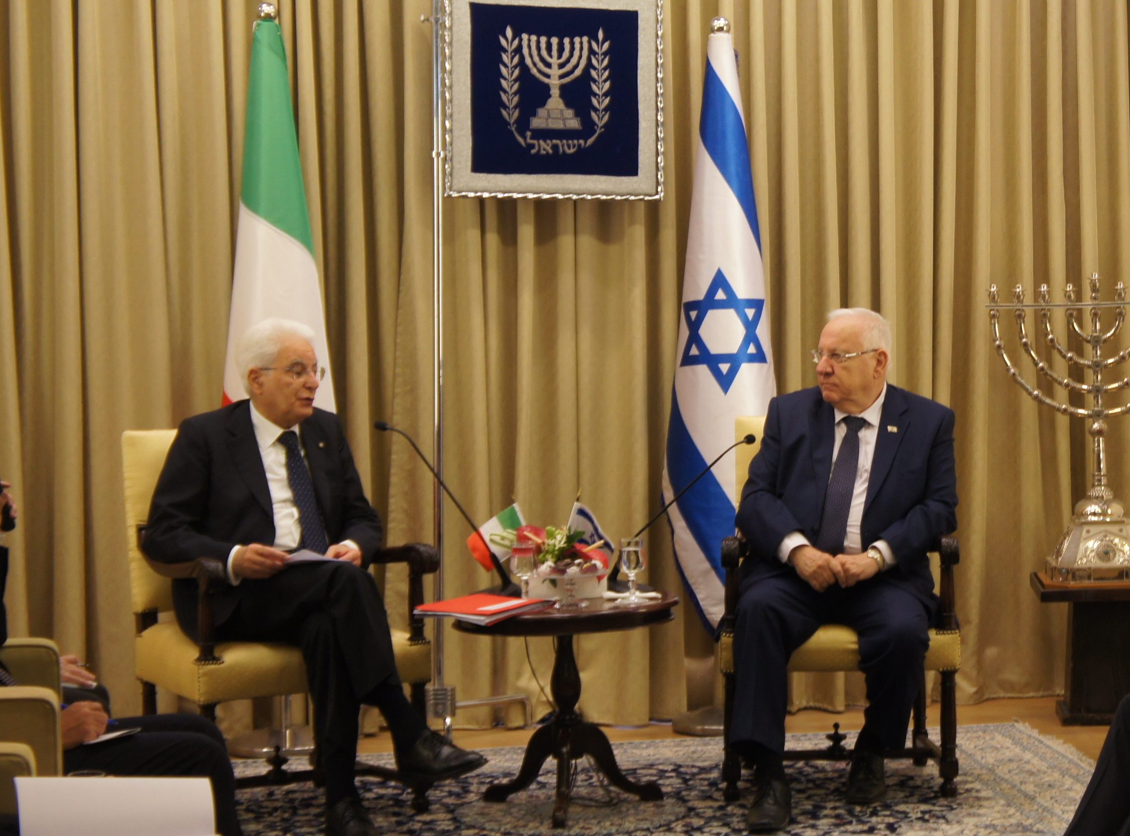 Mattarella incontra Rivlin </br>“Italia sempre al fianco d’Israele”