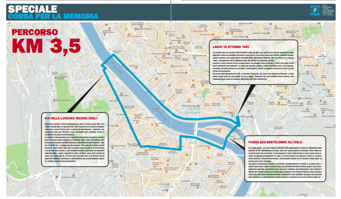 Run For Mem, una corsa per la vita <br> Le tappe del percorso breve
