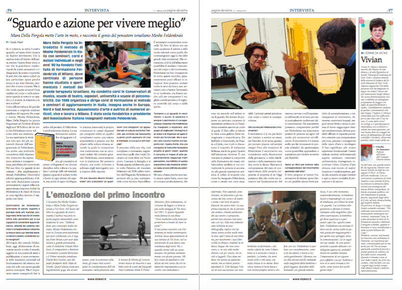 Pagine Ebraiche febbraio 2018 <br> ‘Sguardo e azione per vivere meglio’