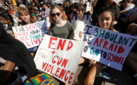 Montgomery County students demonstrate in front of the White House in Washington