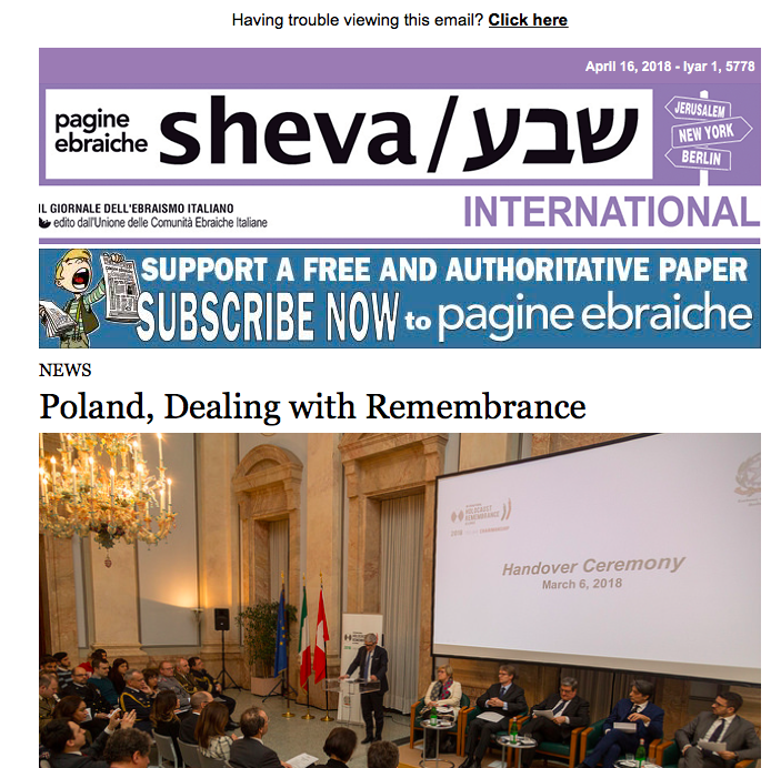 Informazione, international edition <br> Polonia, Memoria da difendere