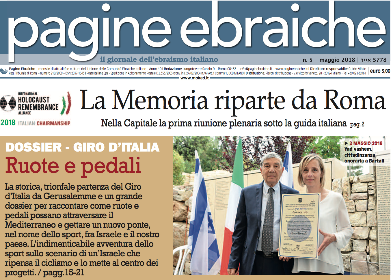 Bartali cittadino onorario d’Israele</br> “Gino, il mio nonno speciale”