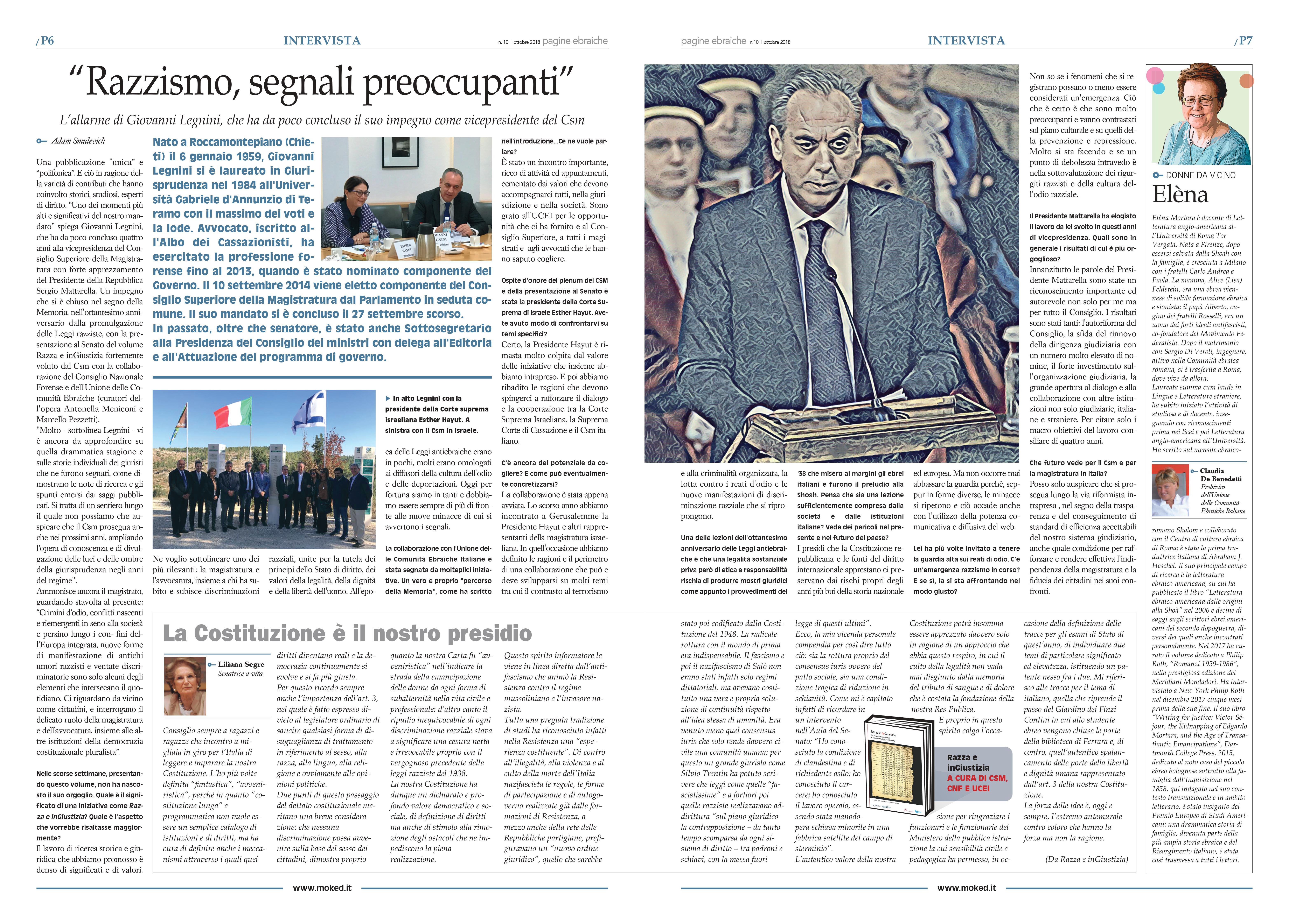 L’ex vicepresidente del Csm</br>“Legge, un’arma contro l’odio”