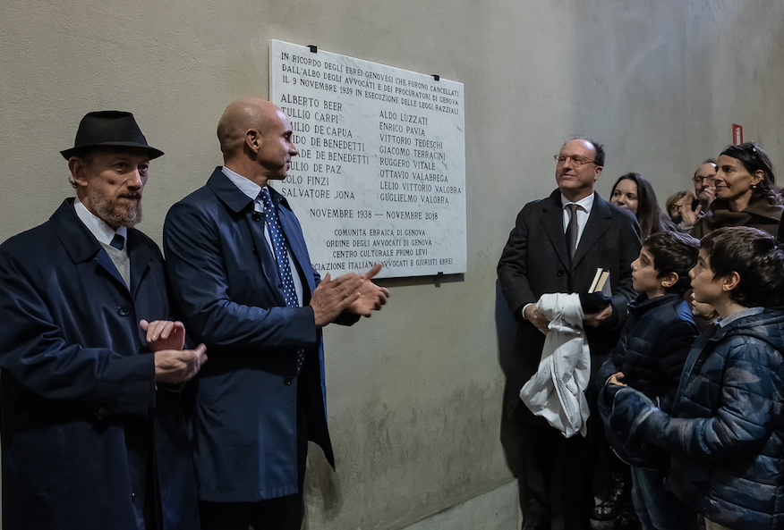 Genova, la vergogna del ’38 <br> e una targa per fare Memoria