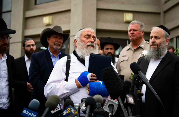 Il rabbino ferito nell’attentato a Poway <br> “Non retrocediamo davanti al Male”