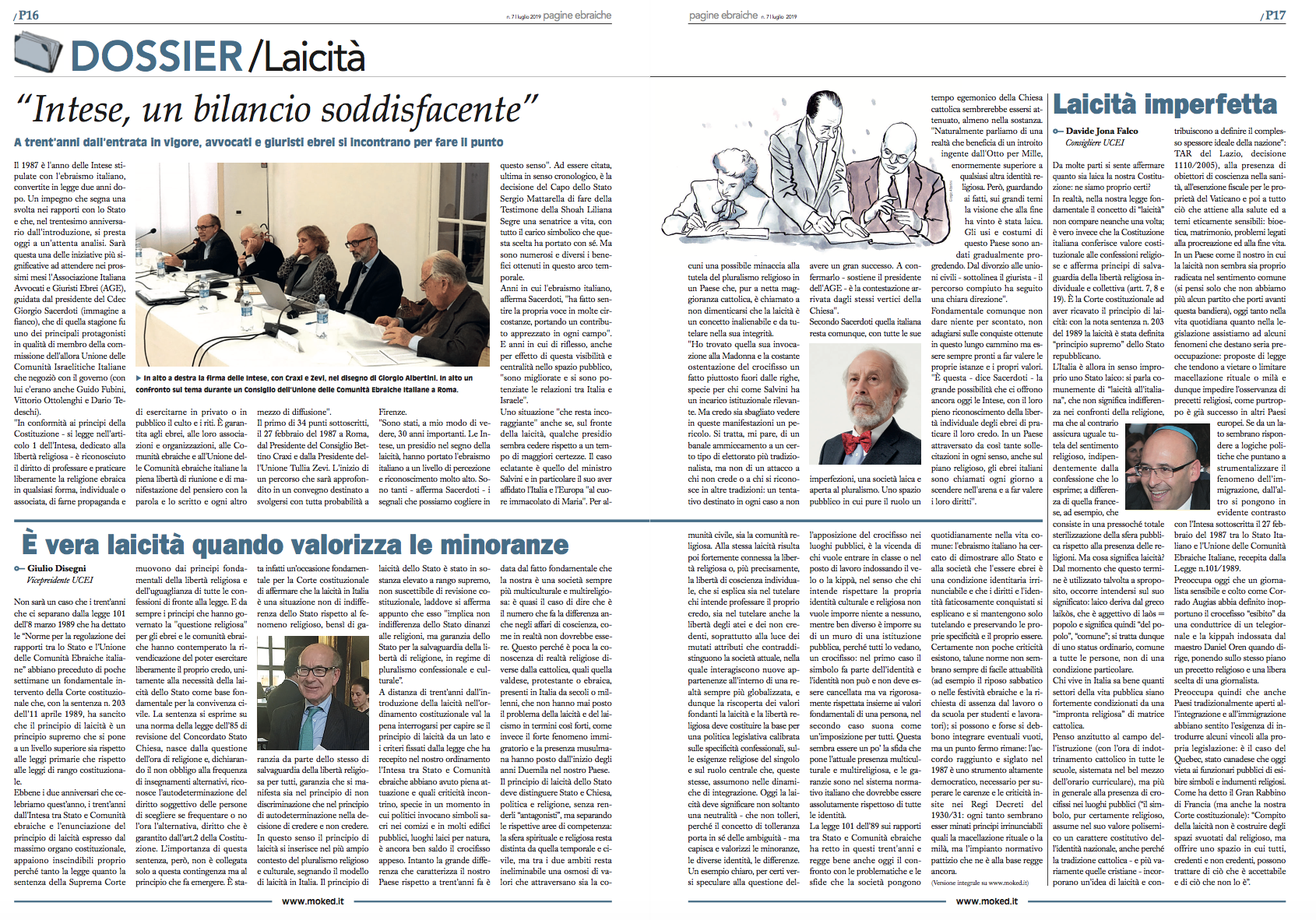 Dossier Pagine Ebraiche – È vera laicità </br>quando valorizza le minoranze