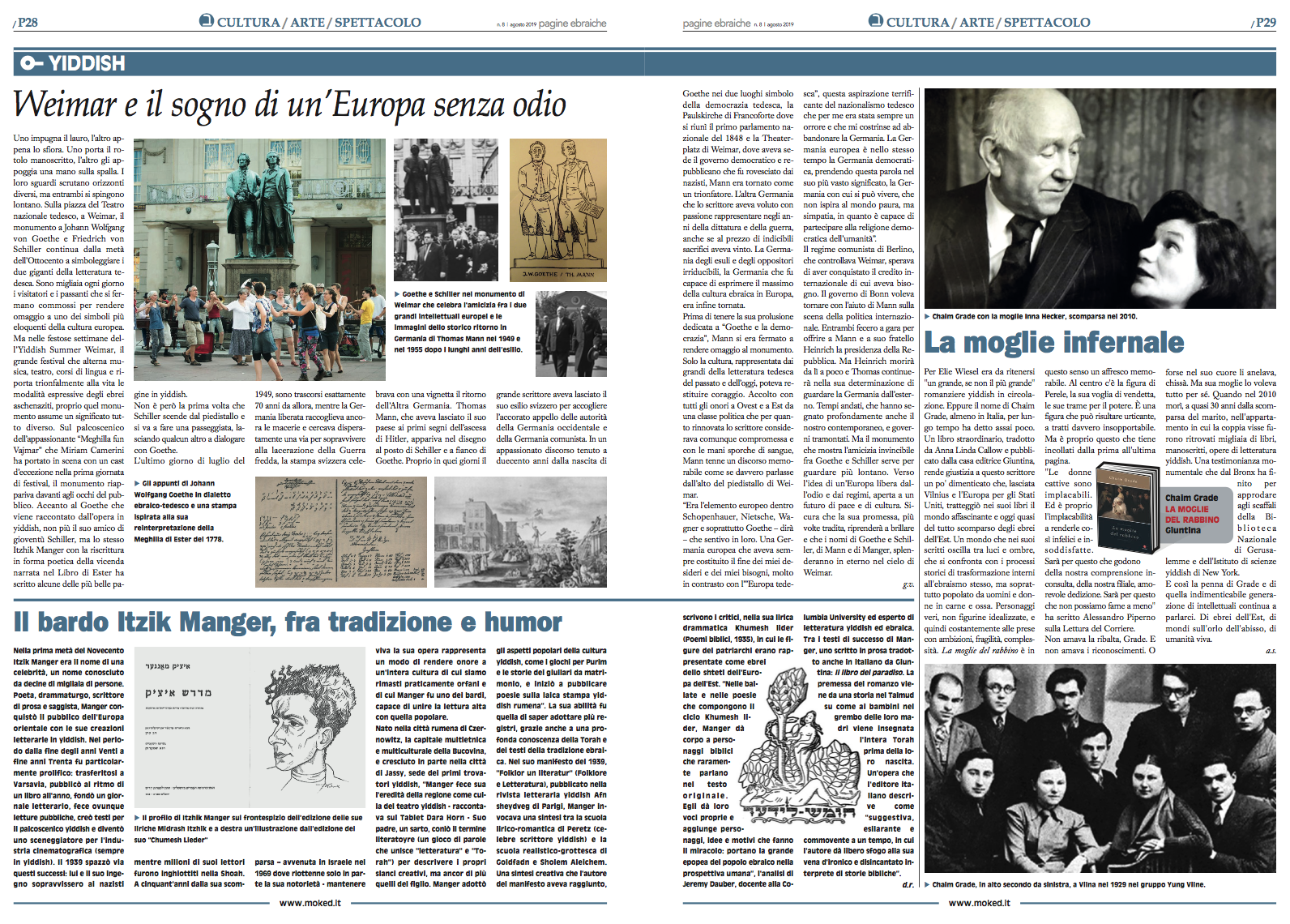 A Weimar sogno di un’Europa senza odio