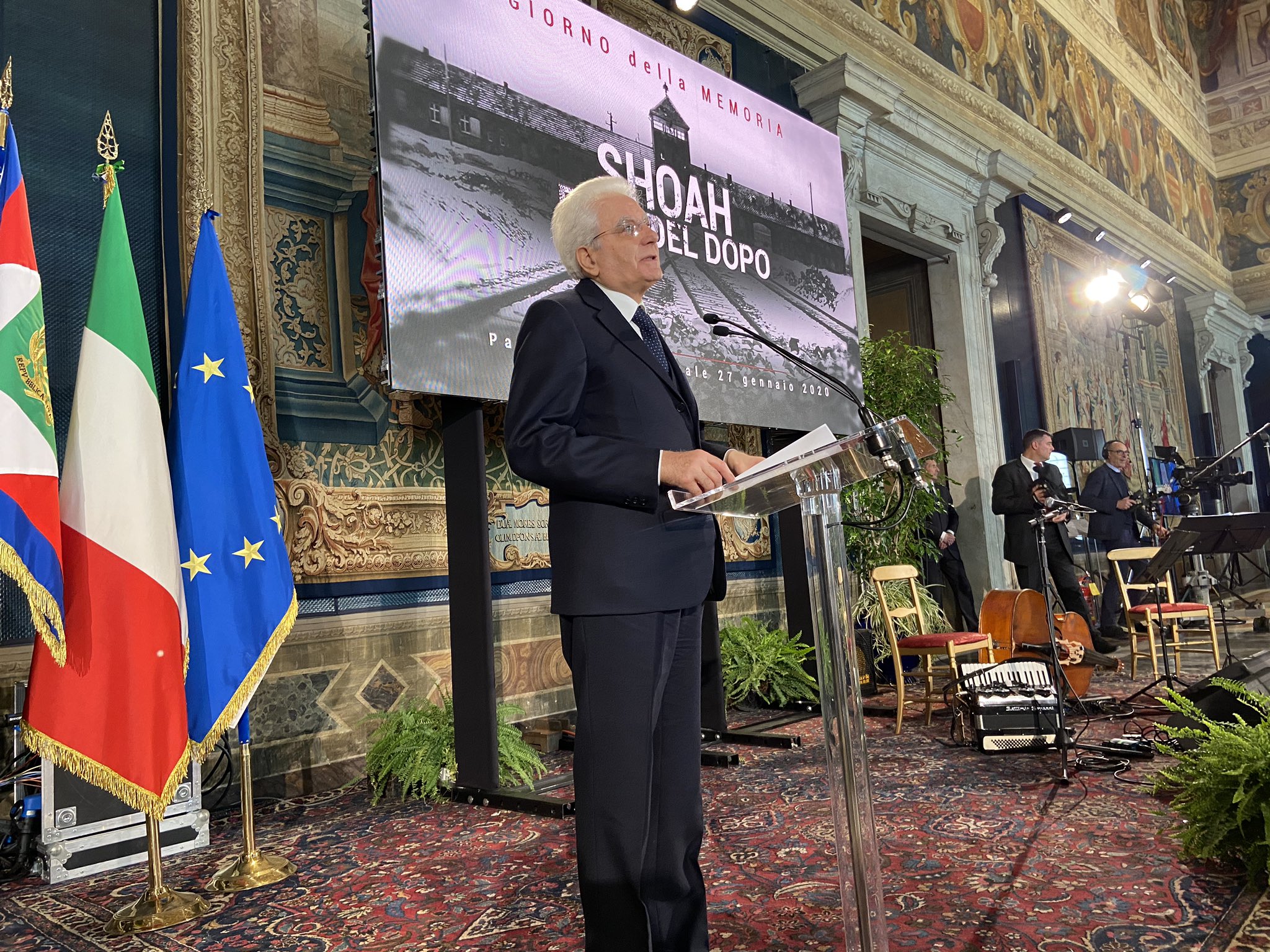 L’intervento del Presidente Mattarella</br>“Per fare davvero i conti con la Shoah </br>dobbiamo sconfiggere l’odio di oggi”