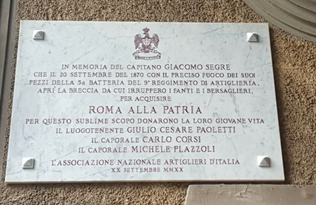 Porta Pia, una memoria riconquistata <br> nel segno del capitano Segre