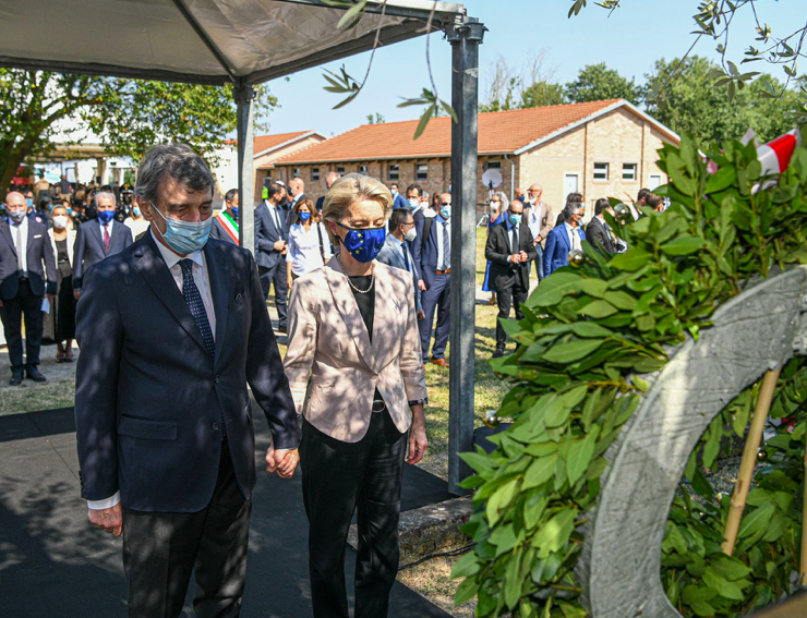 Sassoli e von der Leyen a Fossoli <br> “Da questo orrore è nata l’Europa”
