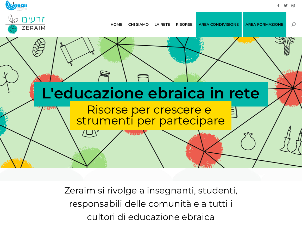Il nuovo sito UCEI per l’educazione <br> Zeraim, semi di conoscenza