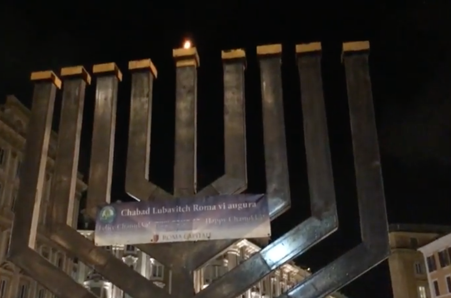 La cerimonia di accensione a Roma <br> “Chanukkah, luce di vita e valori”