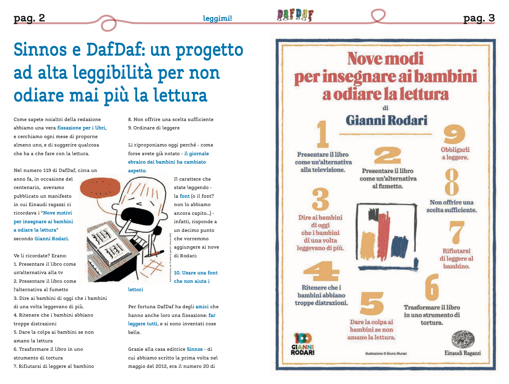 DafDaf, pagine ad alta leggibilità</br>una nuova veste da raccontare