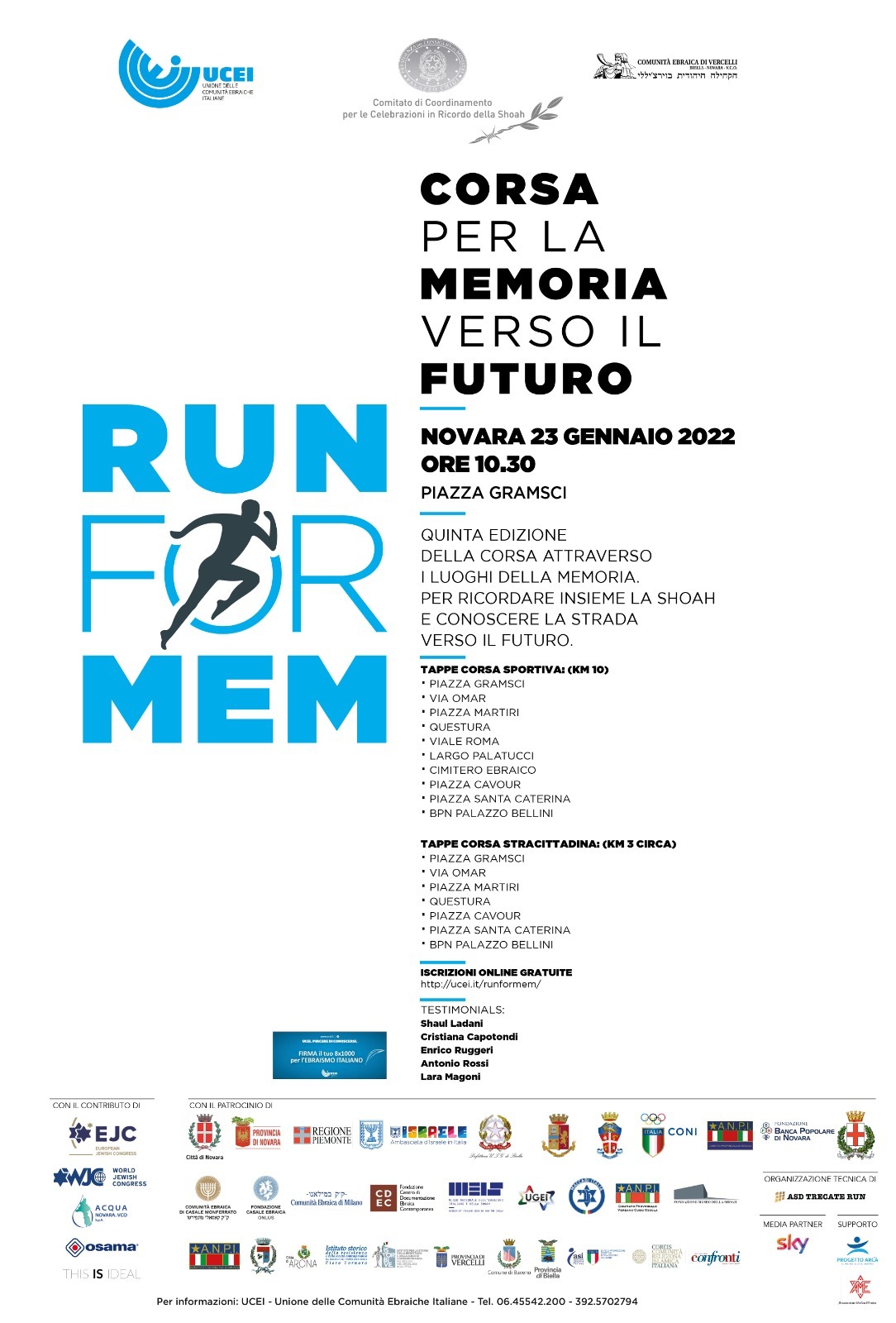 Correre per la Memoria, <br> correre per la vita