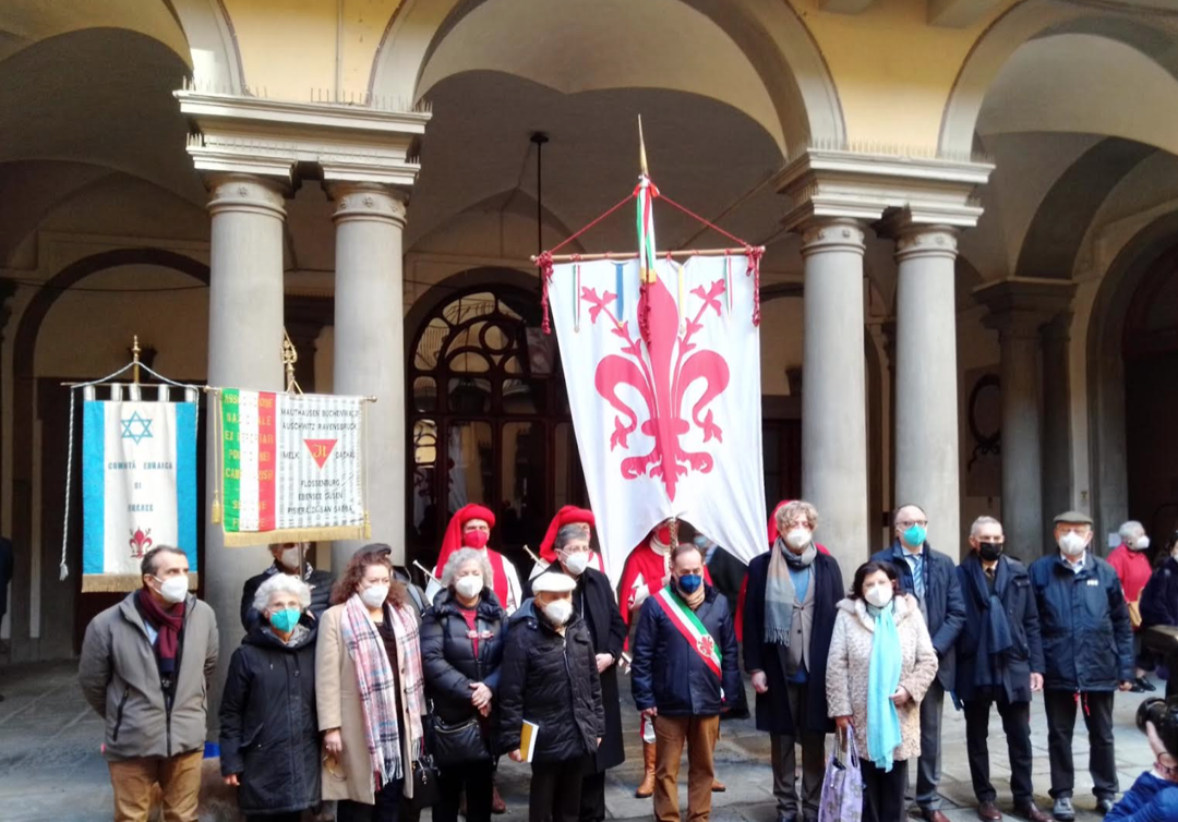 La posa della pietra d’inciampo <br> “Rav Cassuto, simbolo di tutta Firenze”