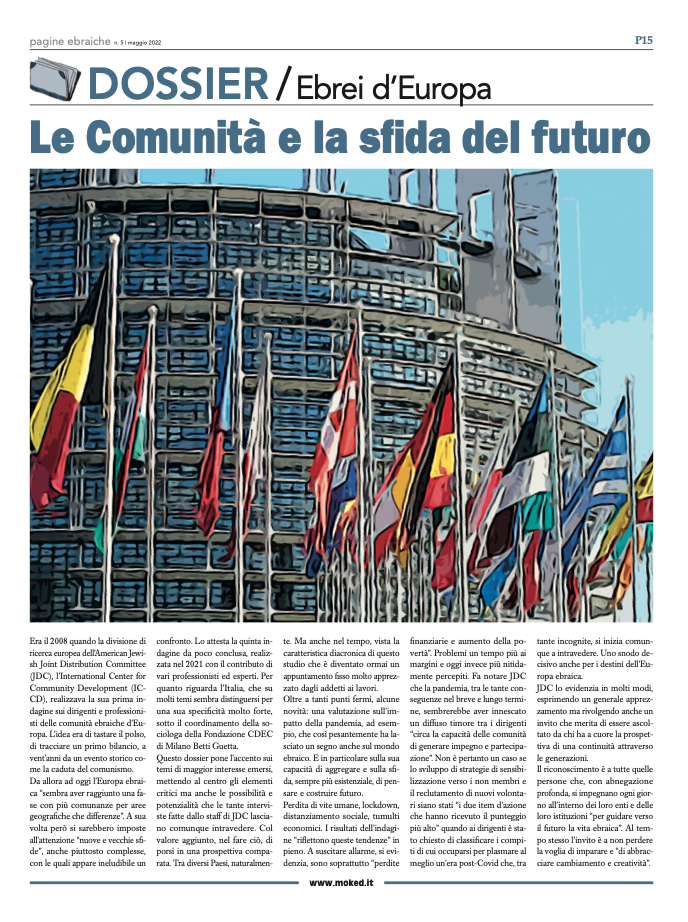 Il dossier di Pagine Ebraiche <br> Le Comunità e la sfida del futuro