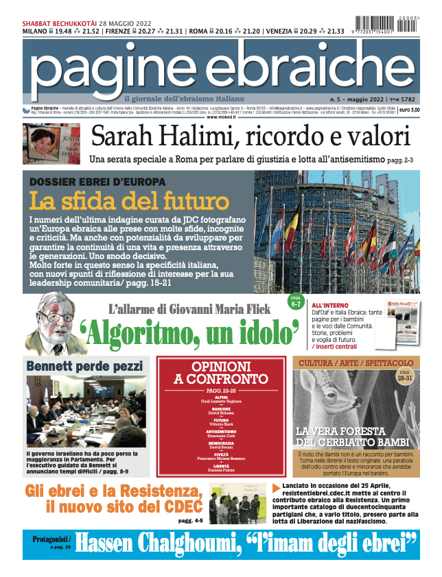 Pagine Ebraiche maggio 2022 <br> Europa ebraica, il bivio del futuro