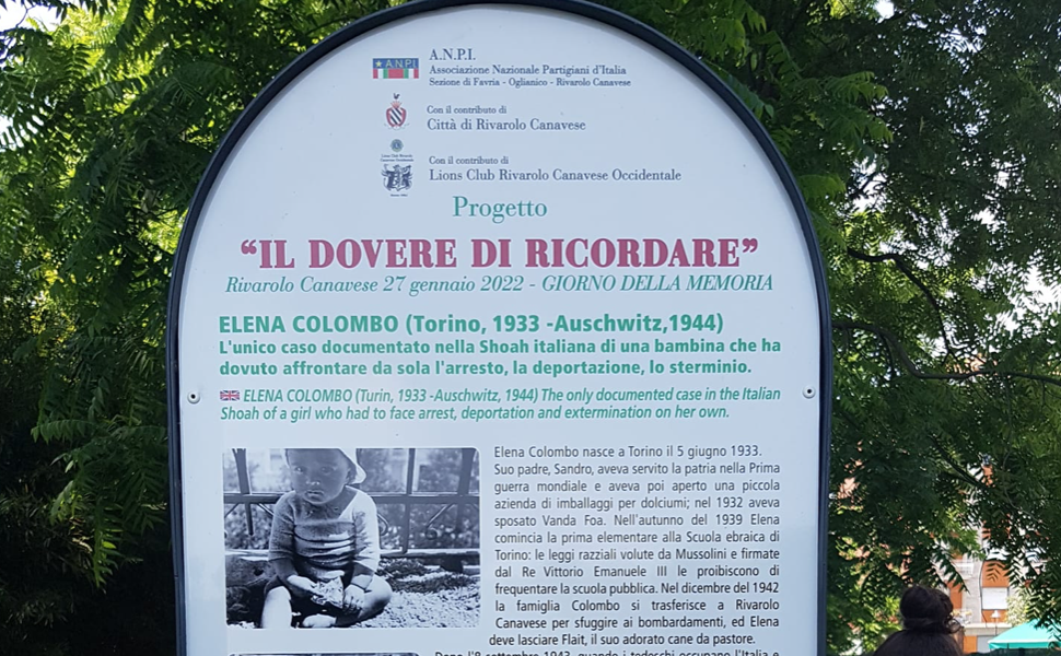 Elena e l’infanzia spezzata <br> dalla Shoah, <br> un’area giochi nel suo nome