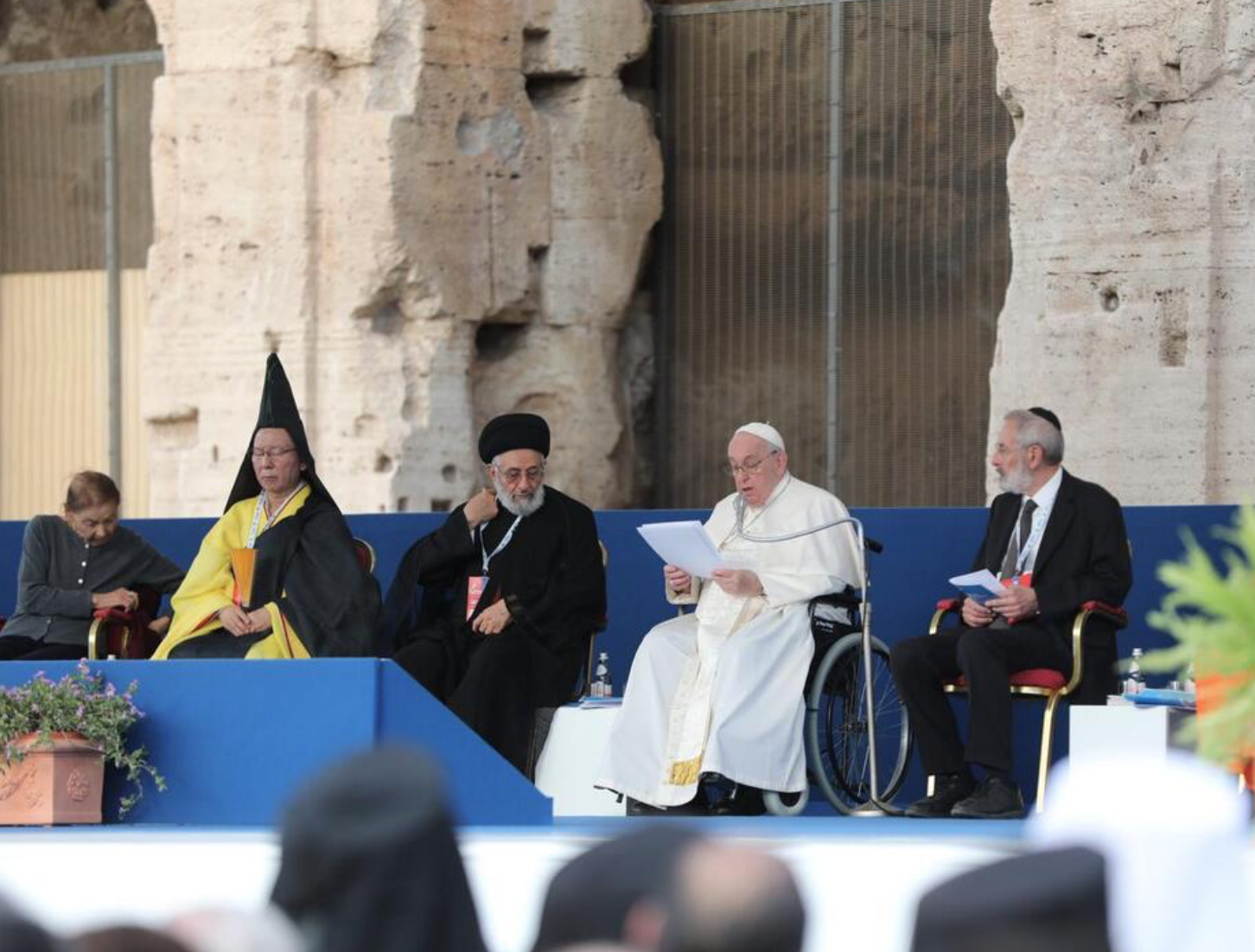 Religions together at the Colosseum: “War, parent to all forms of poverty”