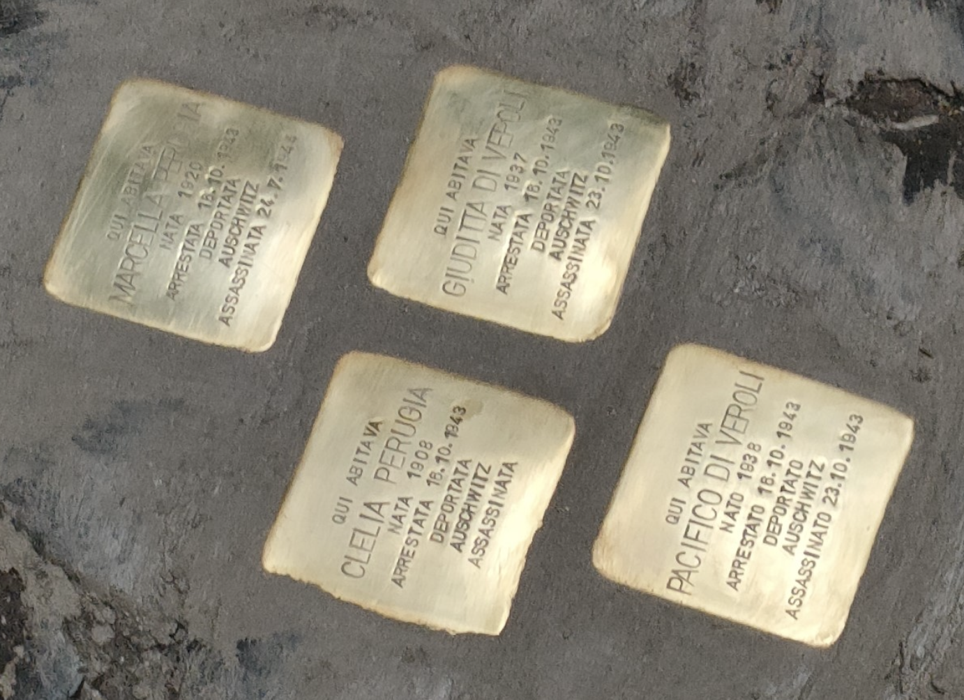 Le stolpersteine a Roma <br> “Pietre che raccontano la verità”
