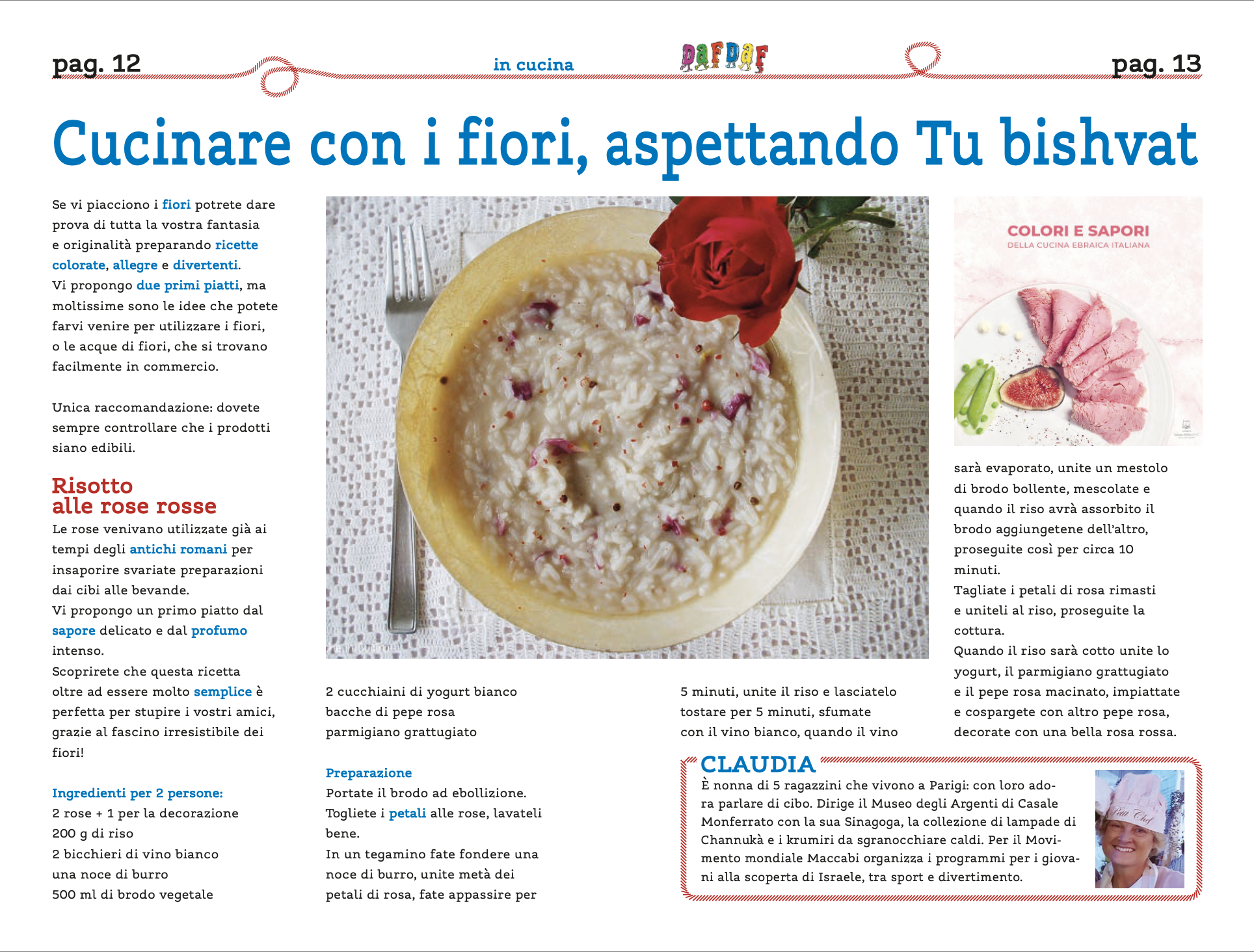 DafDaf – Cucinare con i fiori, </br>aspettando Tu bishvat