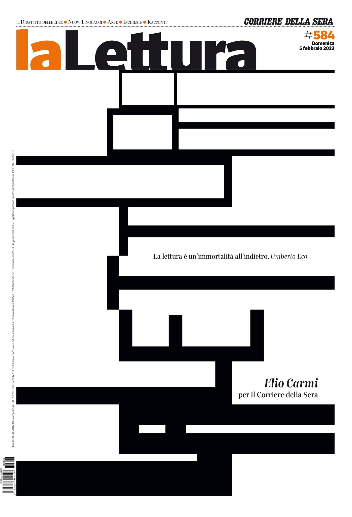 La Lettura, una cover <br> firmata Elio Carmi