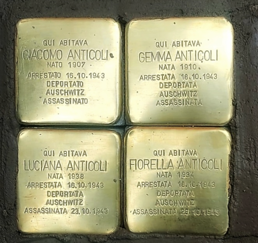 MEMORIA – Pietre d’inciampo per la famiglia Anticoli <br> e convegno sulla cultura distrutta