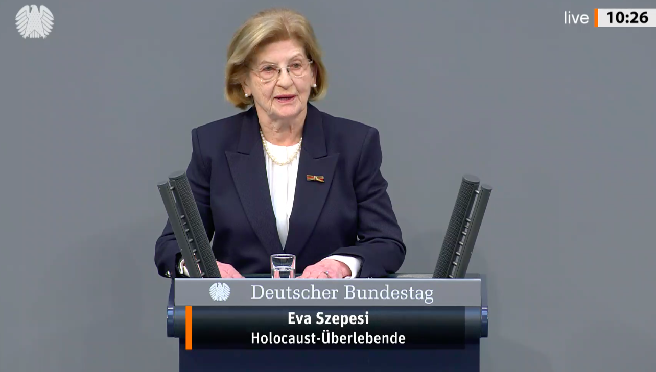 GERMANIA – La sopravvissuta Szepesi al Bundestag: Proteggete gli ebrei vivi