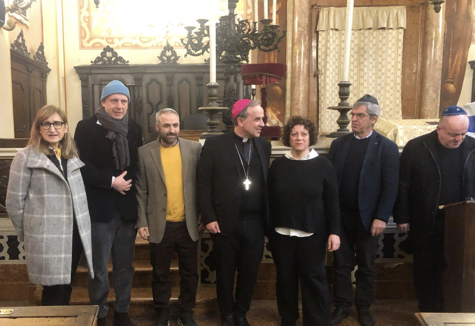 VERONA – Rabbino e vescovo in sinagoga: <br> la sfida del dialogo, il pensiero a Israele