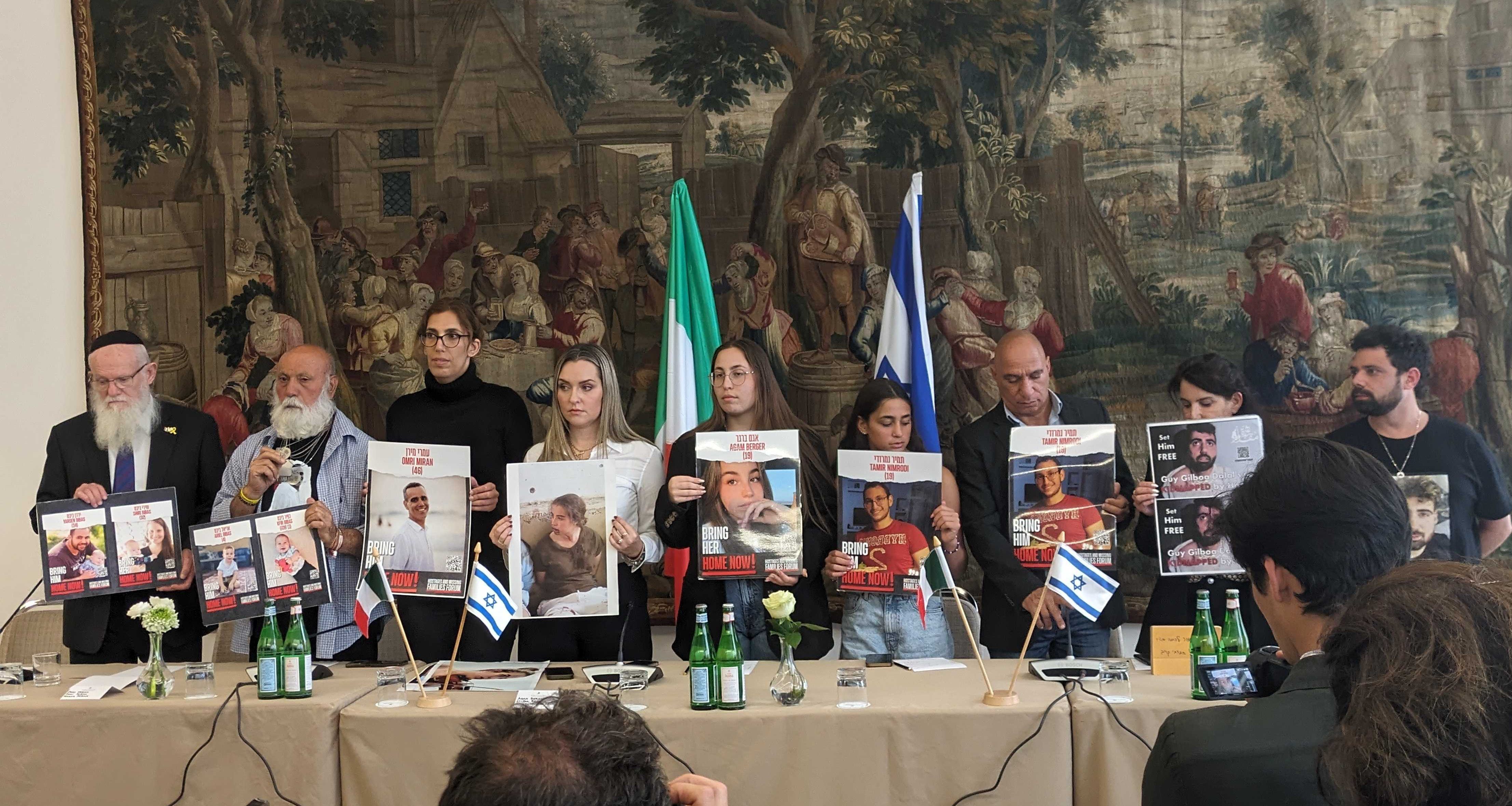 7 OTTOBRE – A Roma le famiglie degli ostaggi a Gaza: viviamo un dramma senza fine