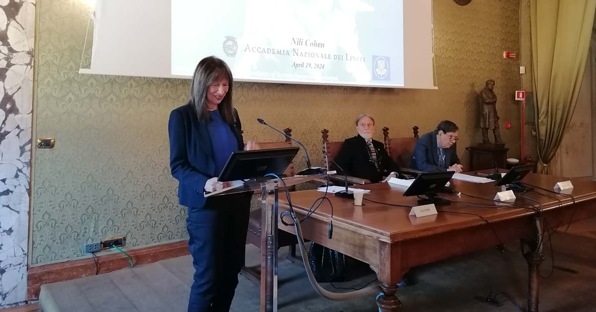 UNIVERSITÀ – Nili Cohen ospite dei Lincei: Ricerca sia libera, anche dalle censure