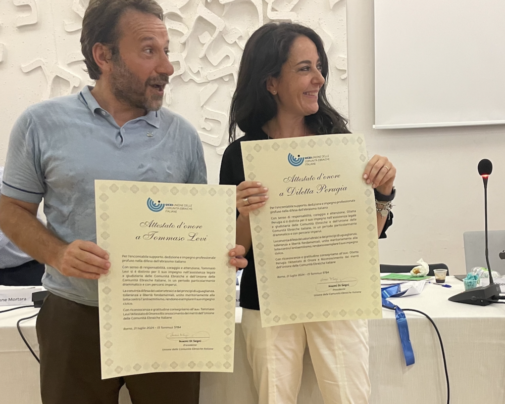 UCEI – Premiati a Roma gli avvocati Levi e Perugia e l’educatrice Pavoncello