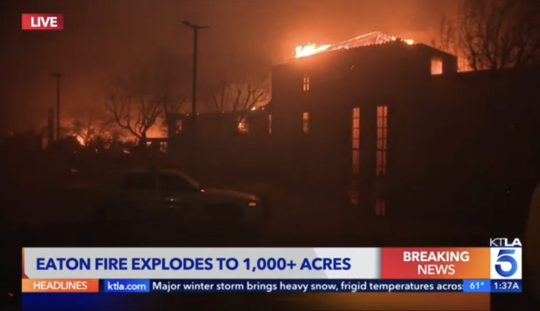 USA – Brucia la California del sud, a Pasadena sinagoga in fiamme