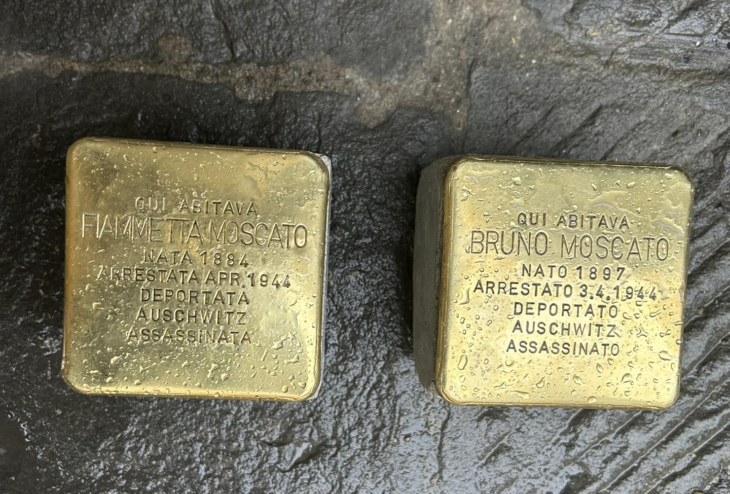 FIRENZE – Pietre d’inciampo, il ricordo di Fiammetta e Bruno Moscato