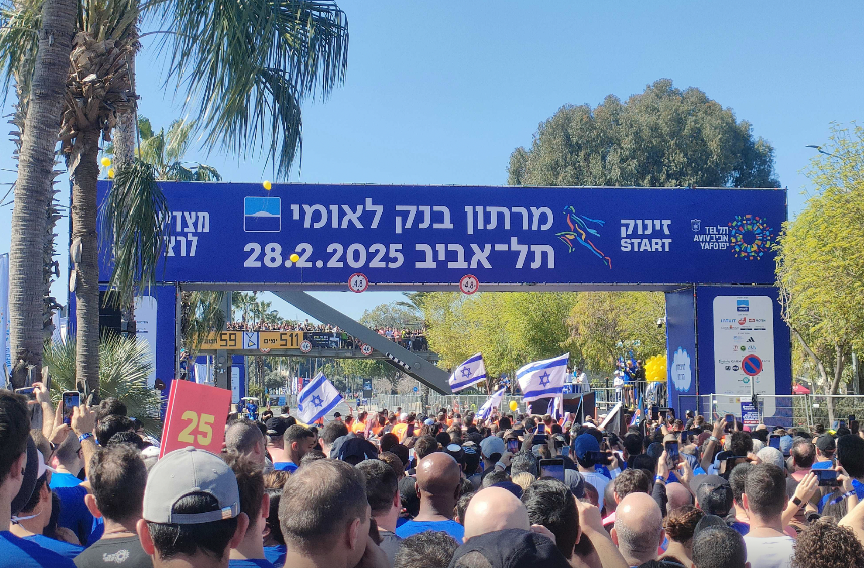 ISRAELE – Dopo le lacrime la corsa: in 45mila alla maratona di Tel Aviv