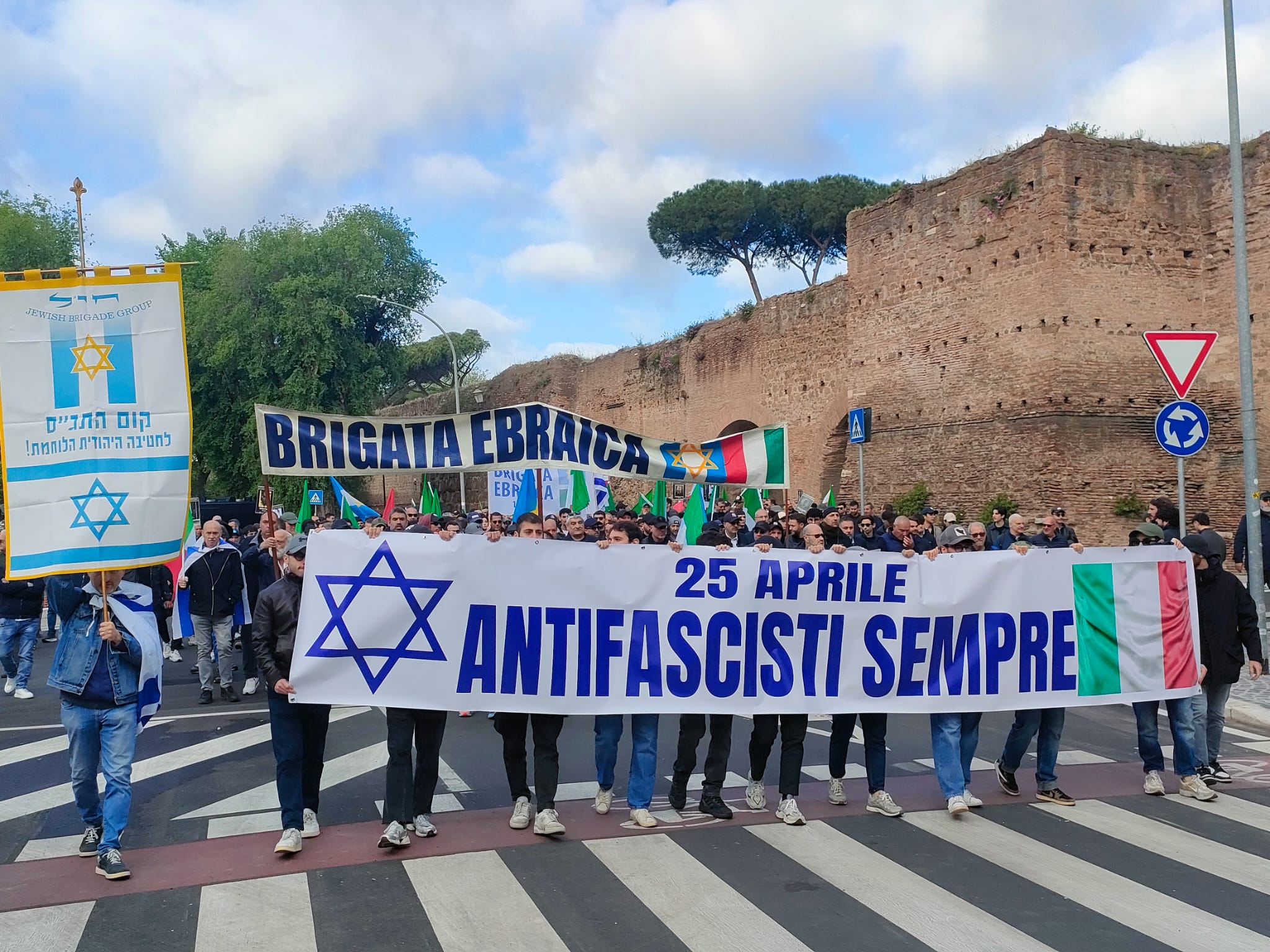 APRIL 25 – Pro-Palestinians protest the Jewish Brigade in Rome