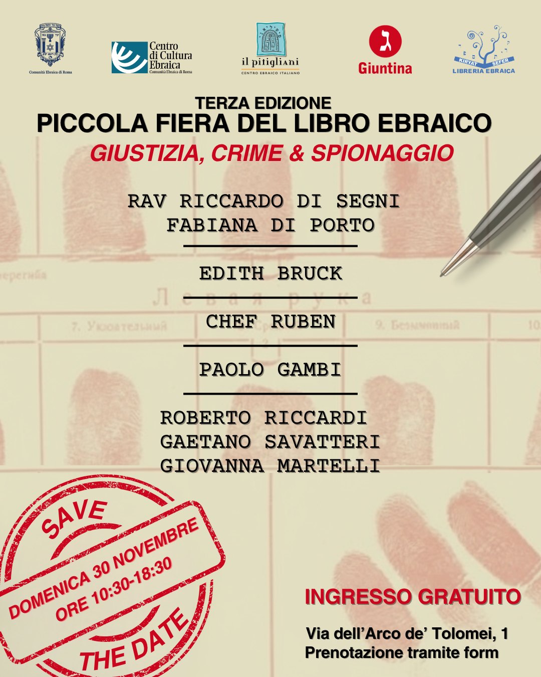 ROMA – Domenica la terza edizione della Piccola Fiera del Libro Ebraico