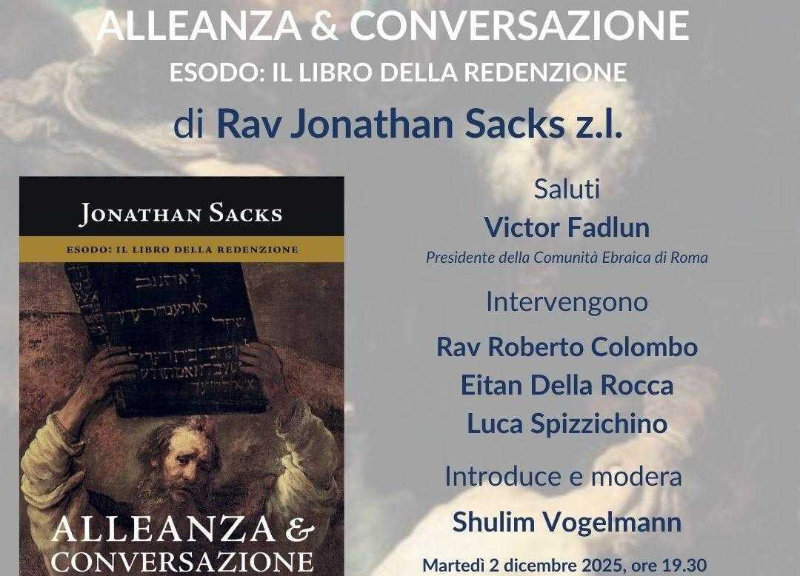APPUNTAMENTO – Al Beth Michael l’Esodo raccontato da rav Sacks