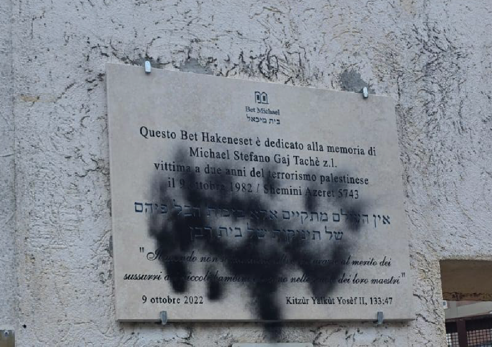 Rome’s Beth Michael Synagogue Vandalized
