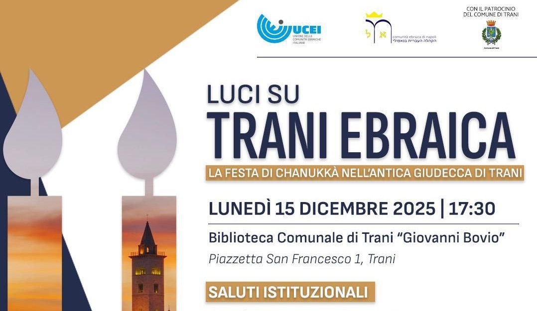 TRANI – La festa di Chanukkah nell’antica Giudecca
