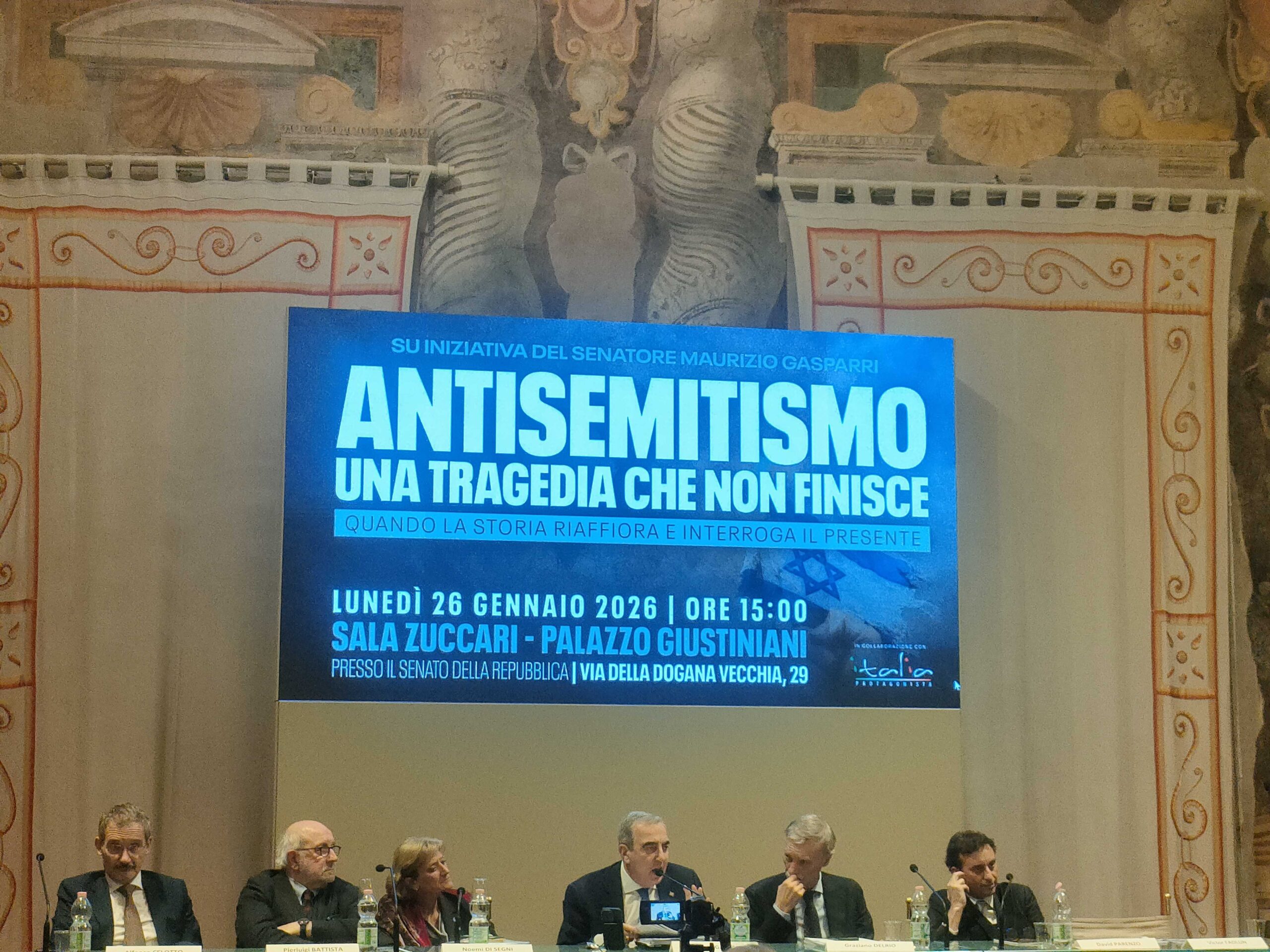 ROMA – Il convegno in Senato: «Contro l’antisemitismo serve un segnale chiaro»