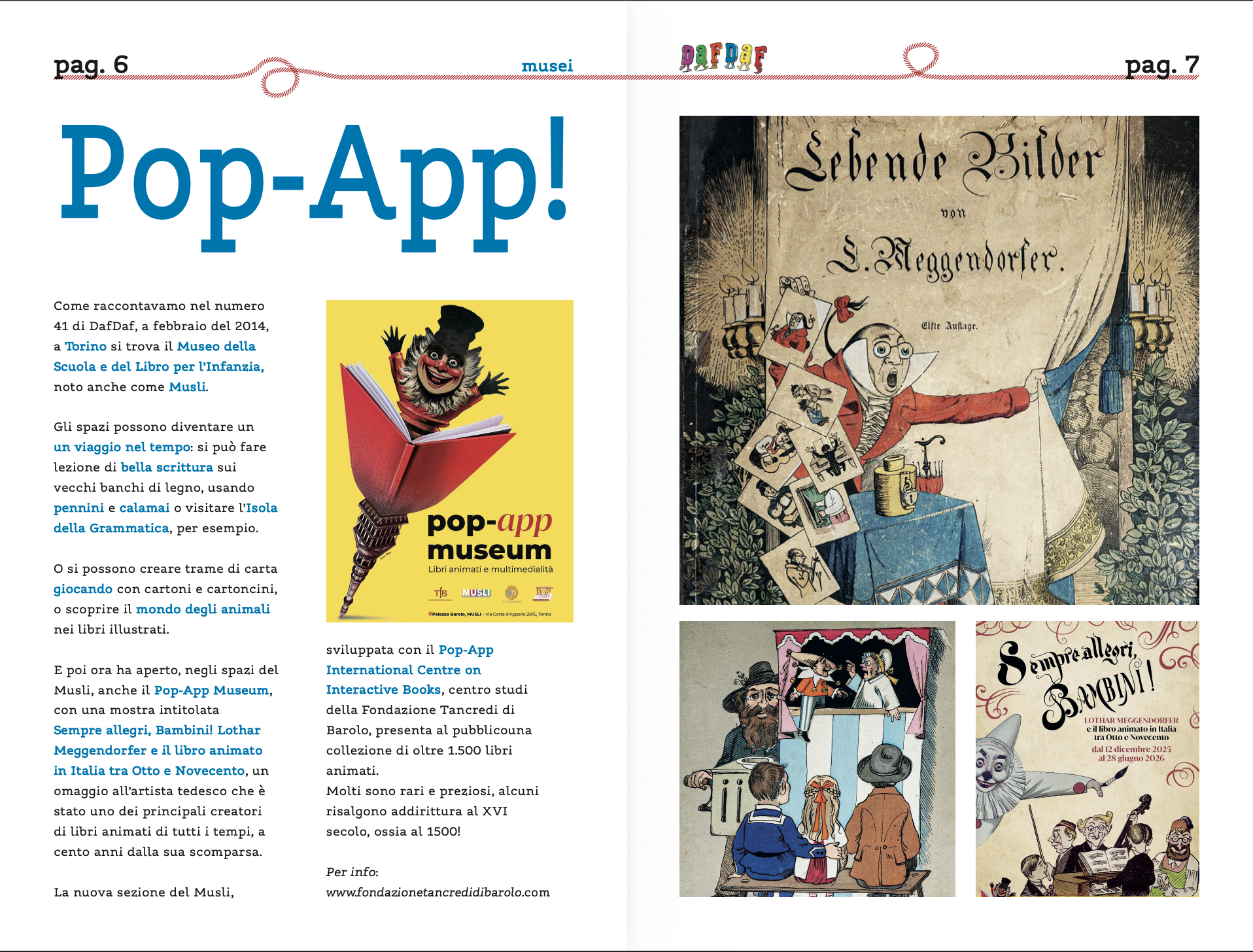 DAFDAF 164 – Sempre allegri, Bambini! Lothar Meggendorfer e il libro animato in Italia tra Otto e Novecento